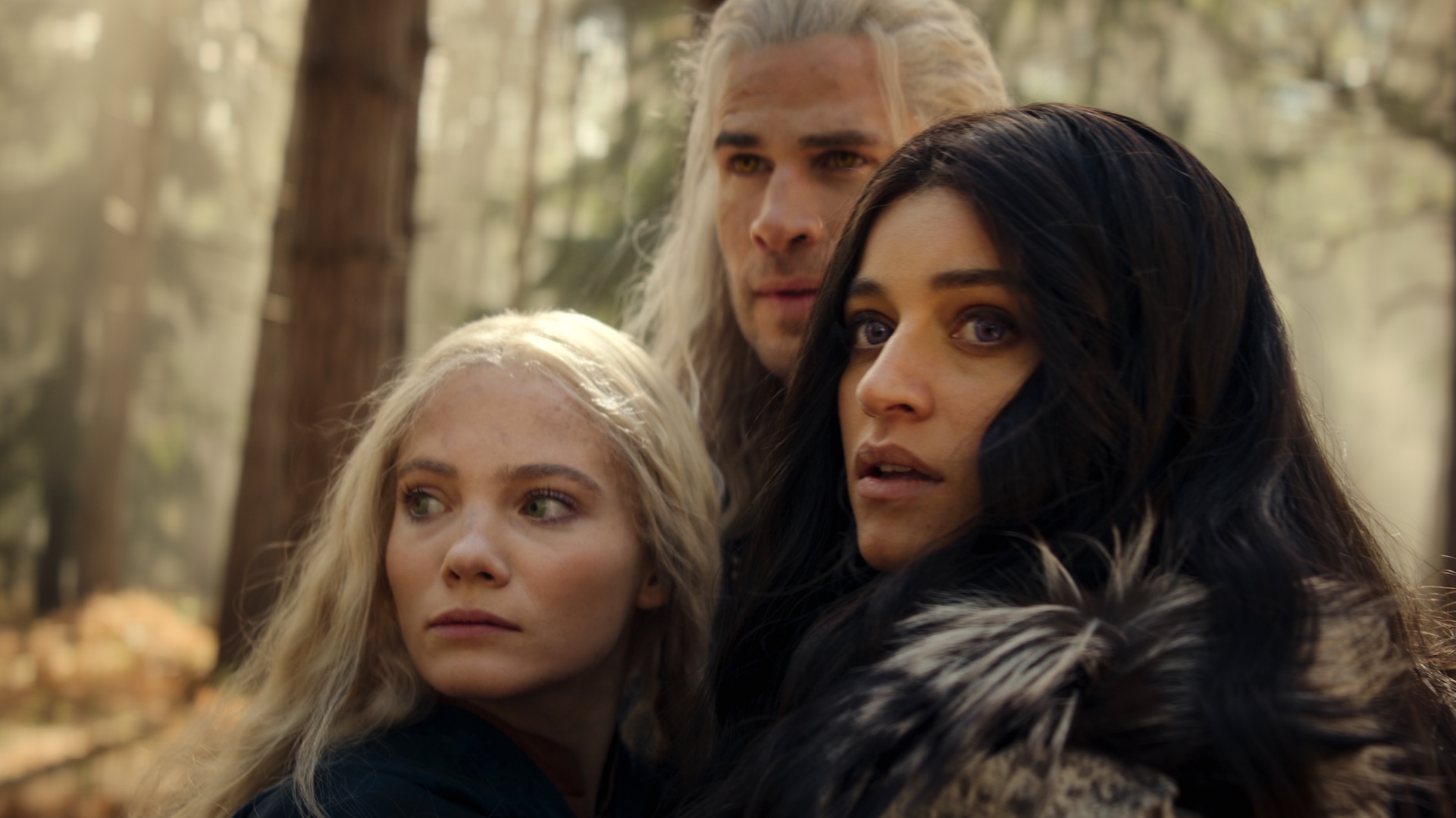 Ciri, Geralt et Yennefer dans The Witcher